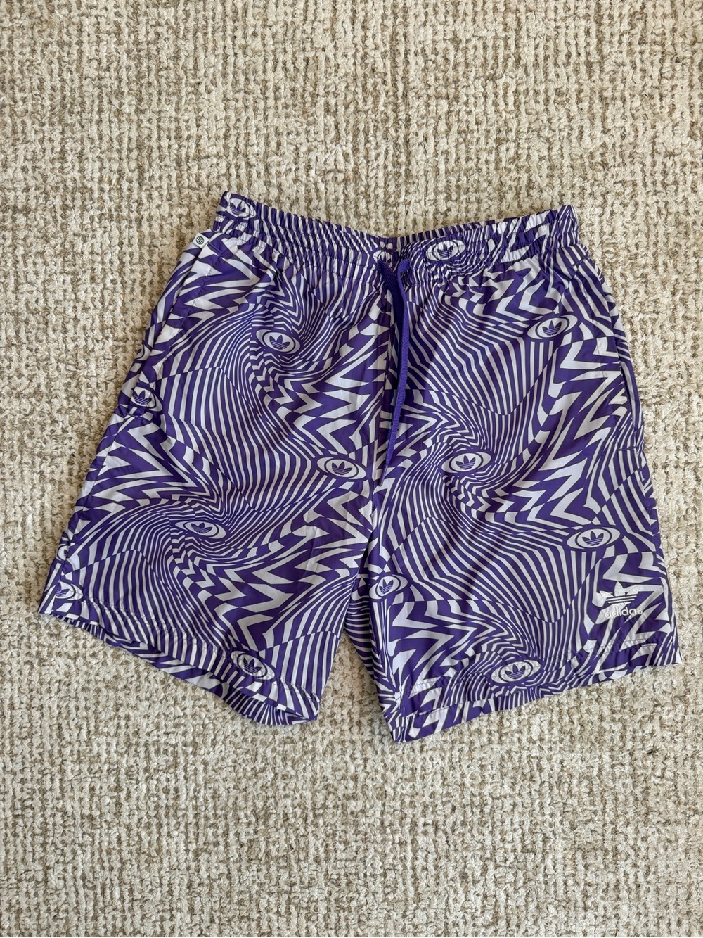 adidas Purple Graphic Swim Trunks